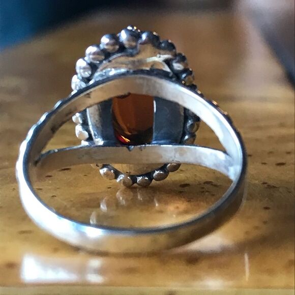 Natural Baltic Amber Sterling Silver Ring Size 7 Discounted - Picture 6 of 12